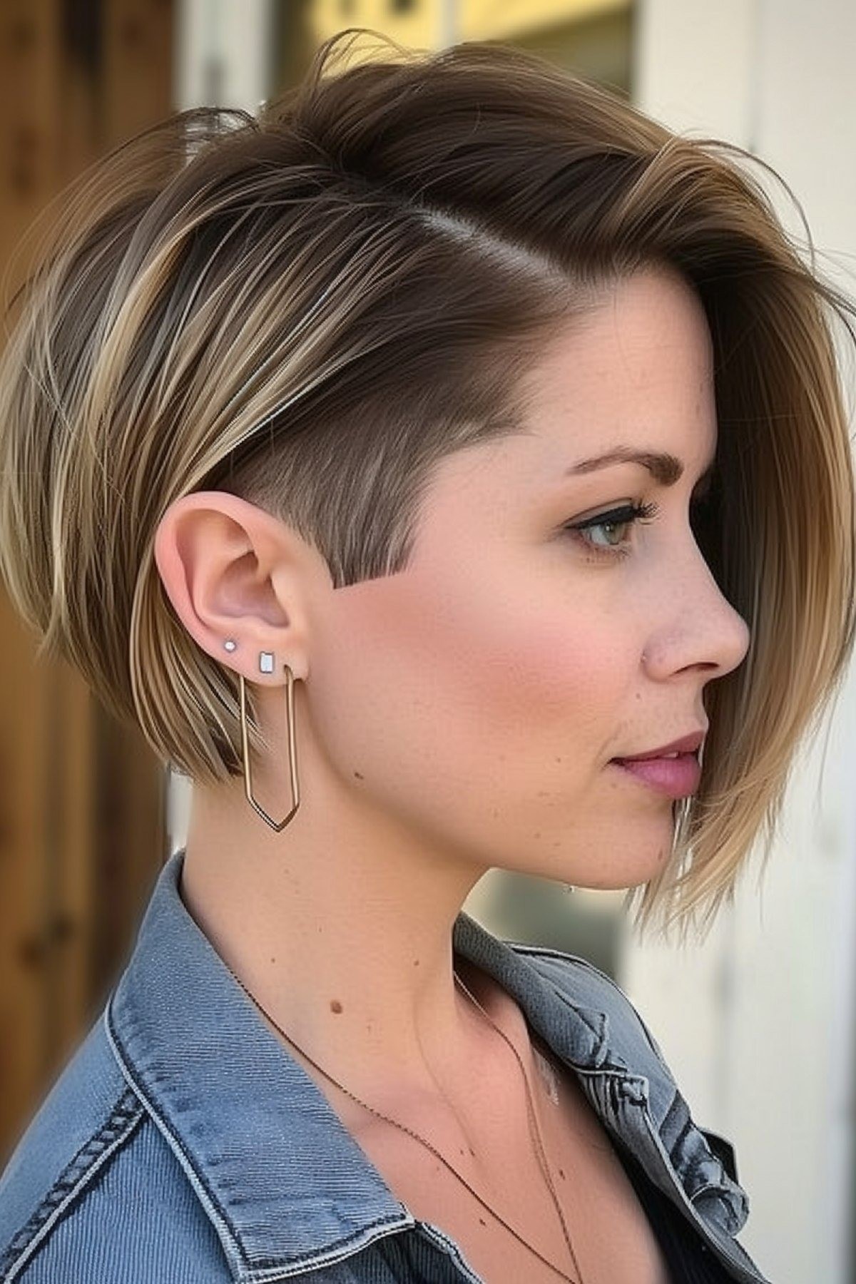 Blonde Highlighted Asymmetry