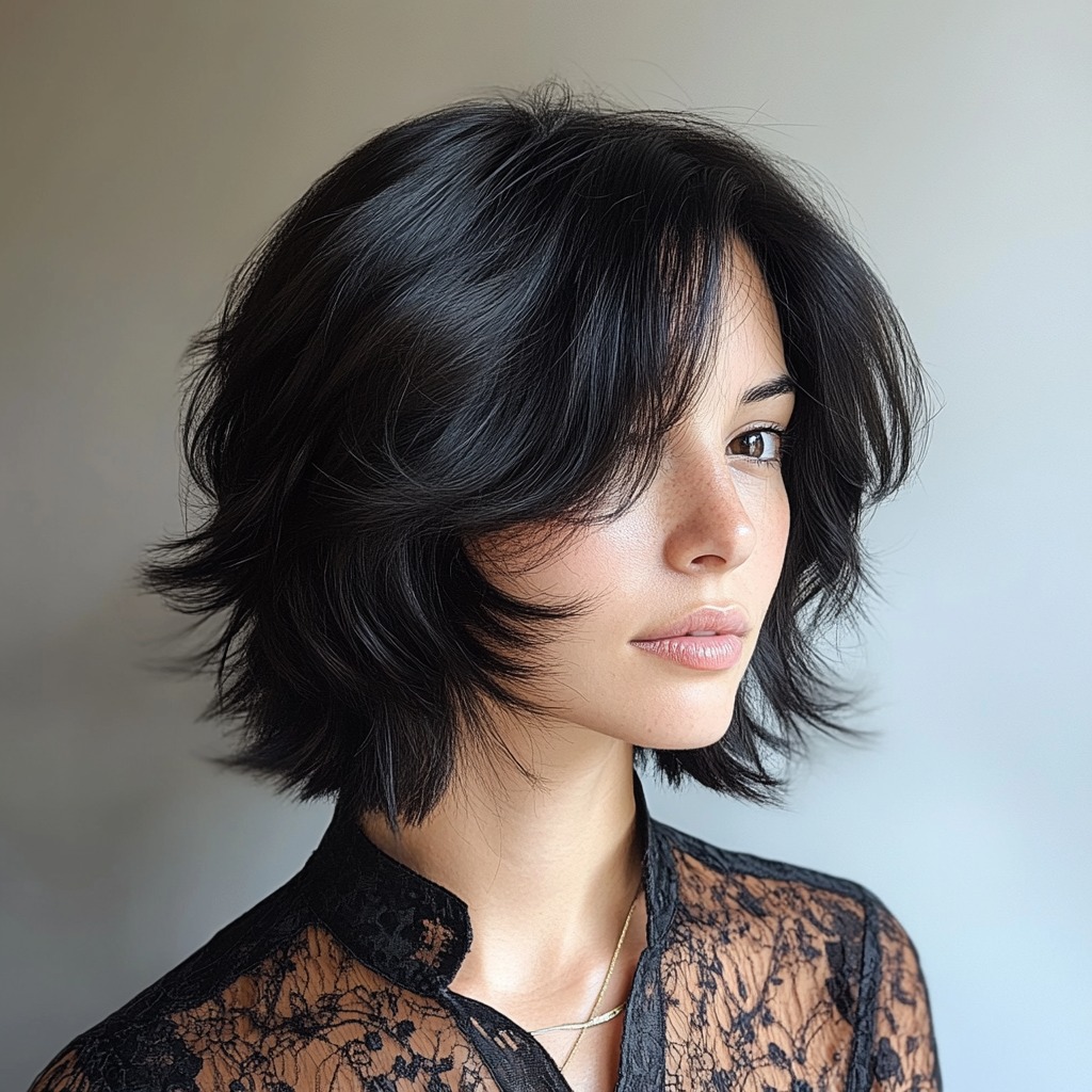 Bob-Length Wolf Cut with Textured Layers