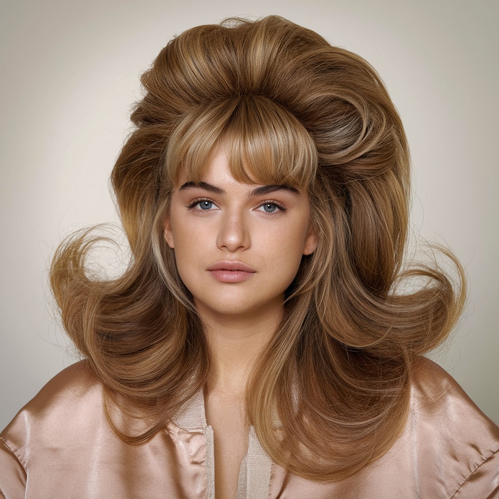 Curtain Bangs with a Retro Flip