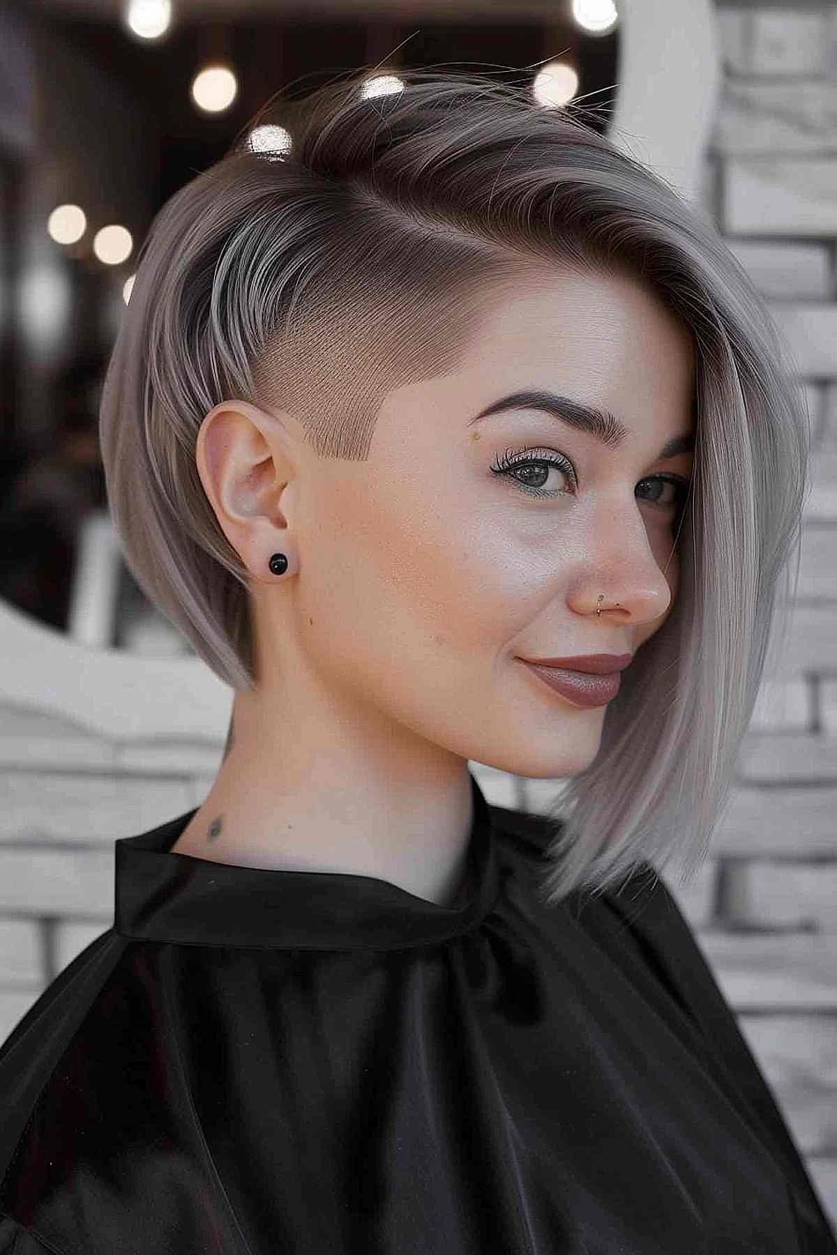 Long Undercut Bob