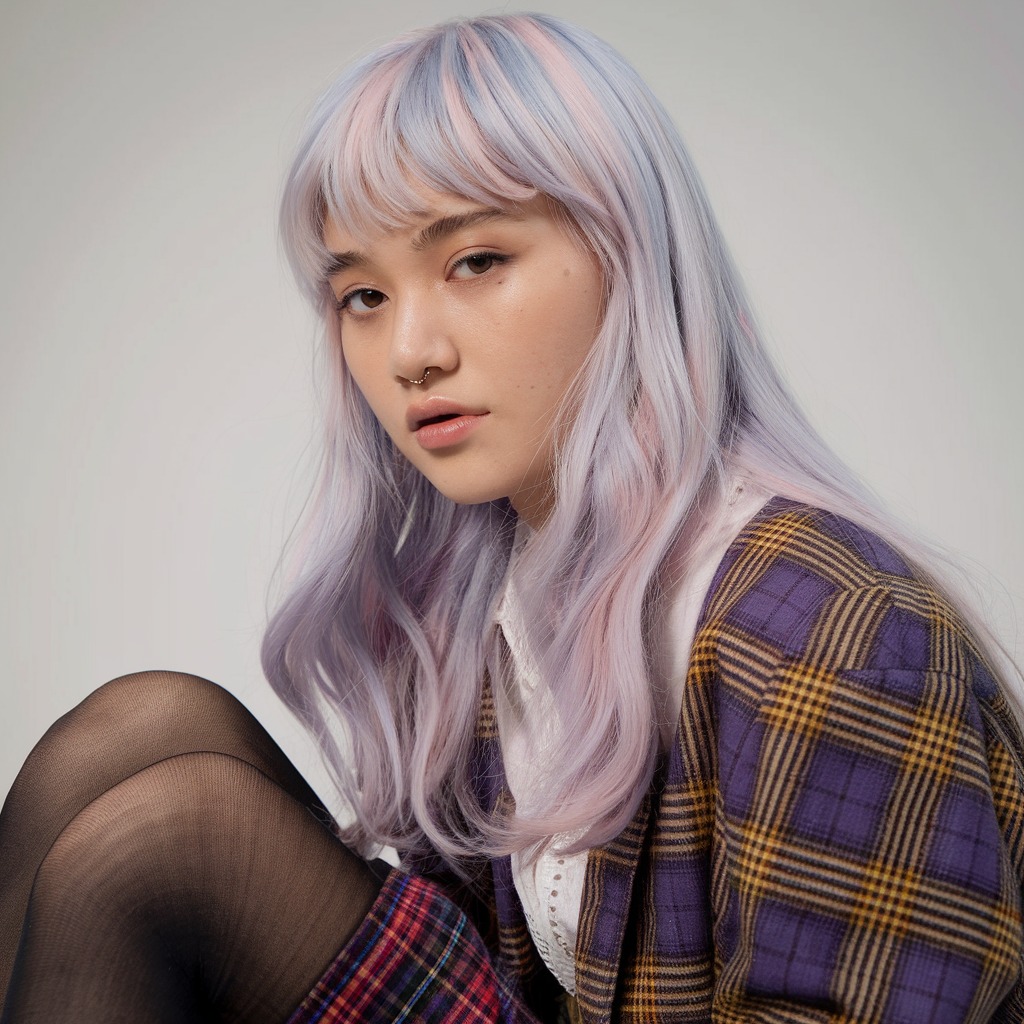 Pastel Lavender Skunk Hair