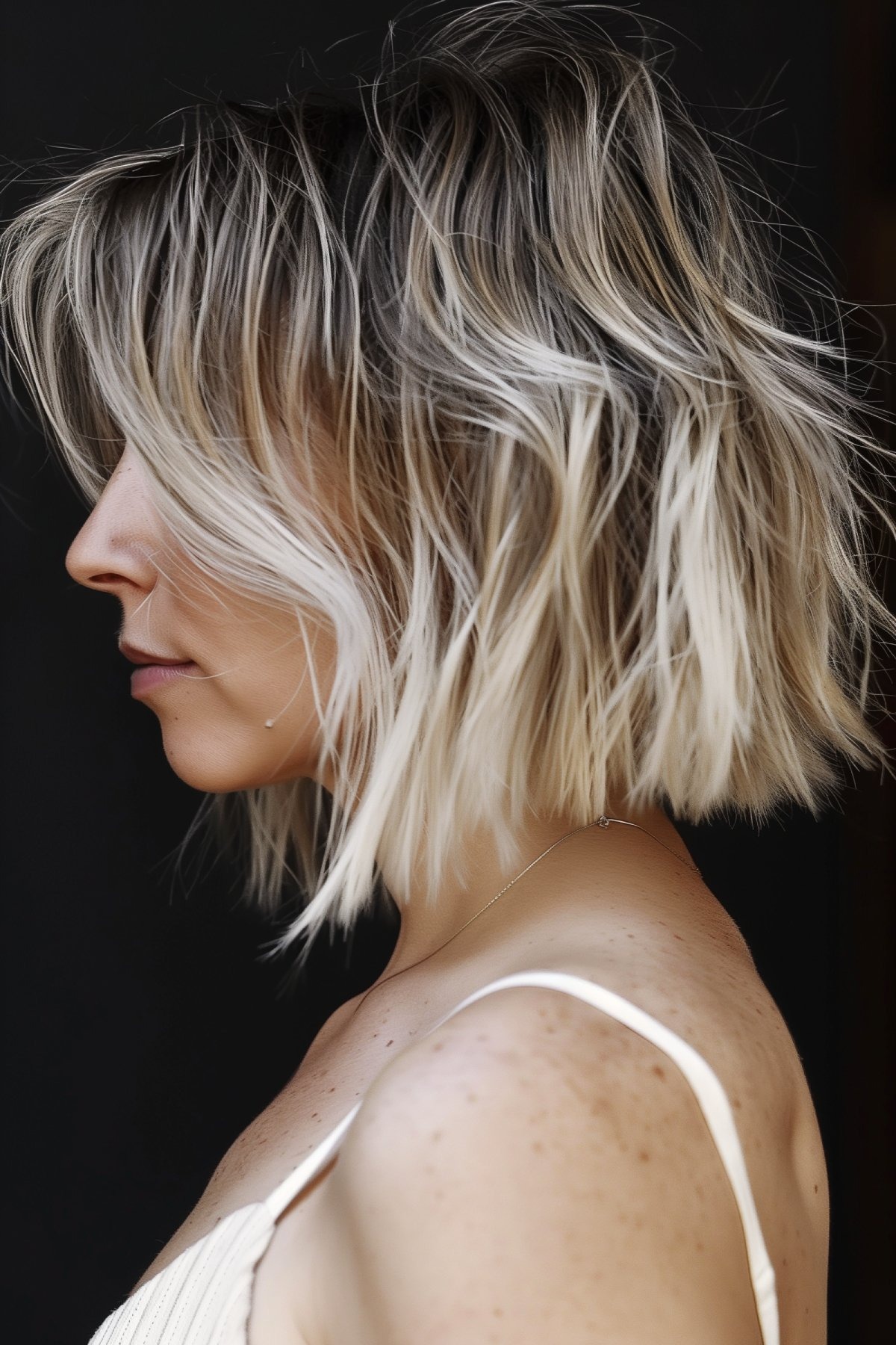 Textured Bob with Discreet Undercut