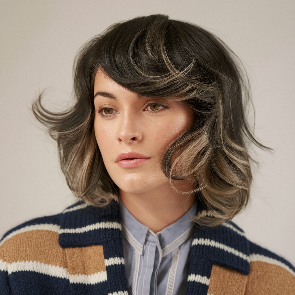 Vintage-Inspired Wolf Cut with Soft Waves