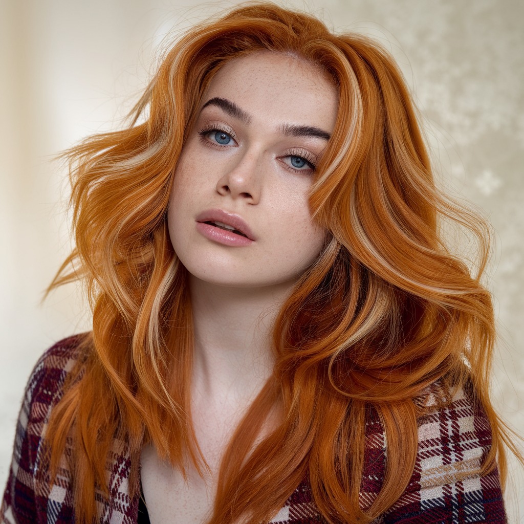 Fiery Ginger with Champagne Highlights