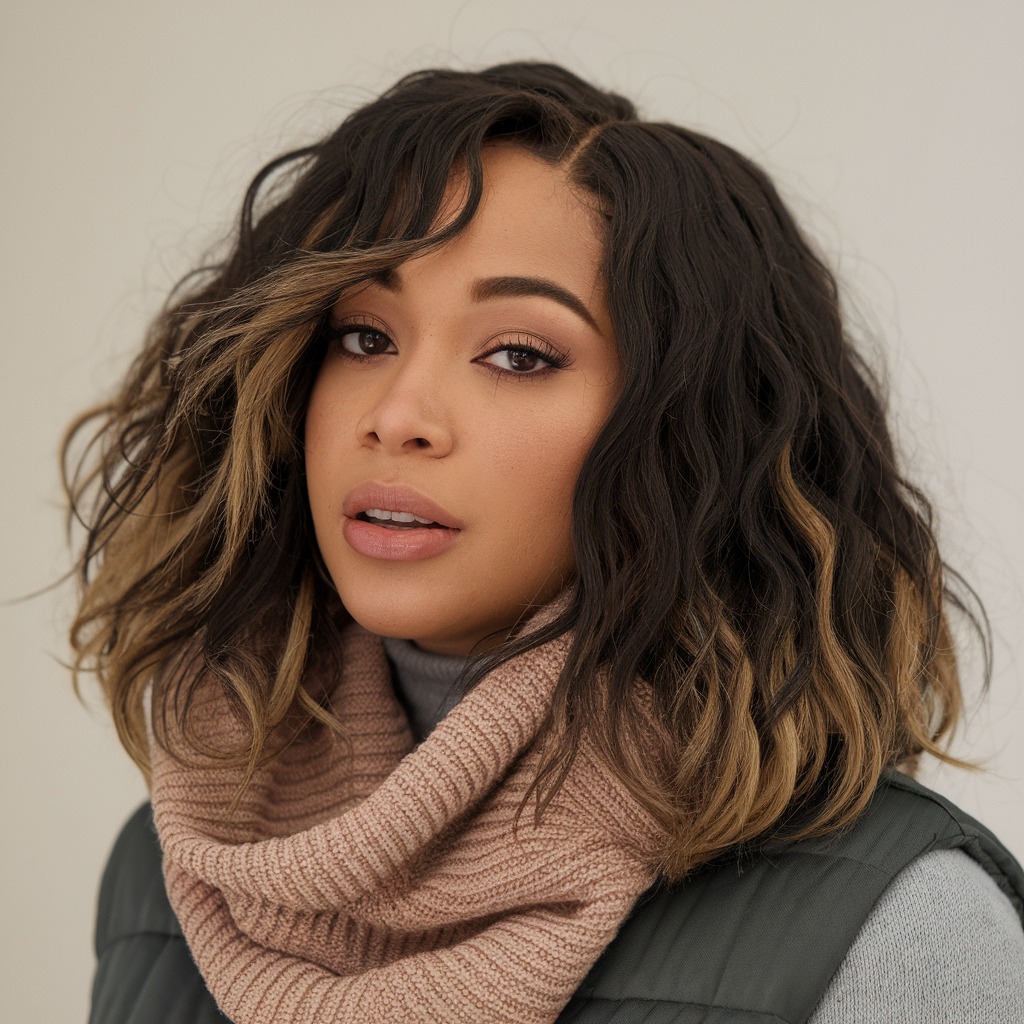 Shoulder-Length Curly Shag