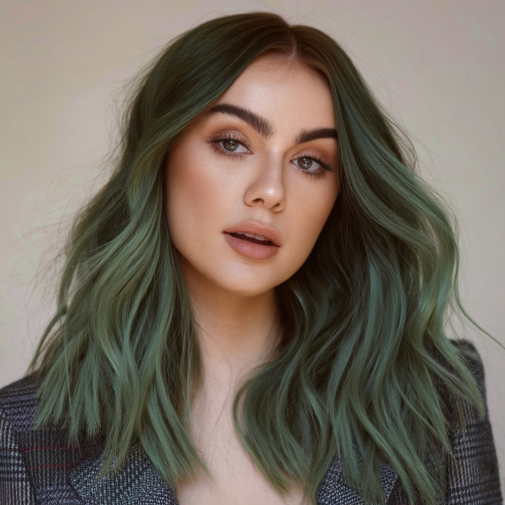 Winter Pine Green Balayage